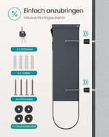 Wandbriefkasten Schloss Sichtfenster Zeitungsfach Anthrazitgrau