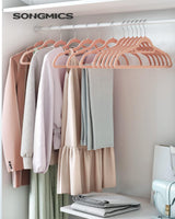 Kleiderbügel Samt 50er Set Hellrosa