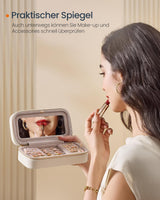 Schmuckkästchen Box für Reise mit Spiegel Rechteckig