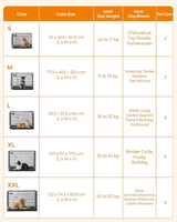 Hundekäfig Klappbar 2 Türen Kunststoffschale Schwarz von Songmics