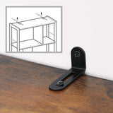 Bücherregal mit Türen Industrie-Design mit Stahlgestell Vintagebraun