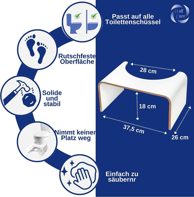 Toilettenhocker Holz Weiss