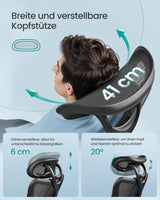 Bürostuhl Ergonomisch Computerstuhl Höhenverstellbar Schwarz