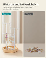Schmuckständer Schmuckhalte, 4 getrennte Bereiche Metall