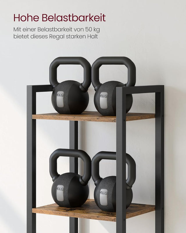 Regal Standregal mit 6 Ebenen Vintagebraun