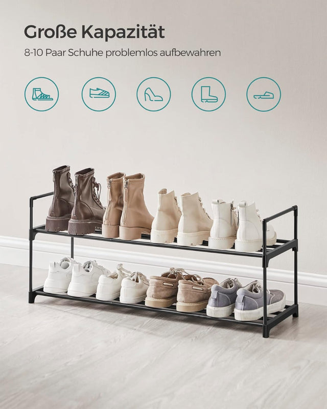 Schuhregal 2 Ebenen Schuh-Organizer Stapelbar