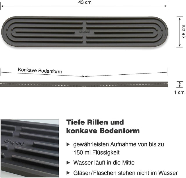 dri.pad Abtropfmatte basalt
