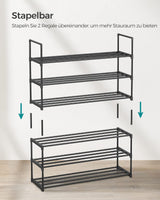 Schuhregal 3 Ebenen Schuhständer Schuh-Organizer