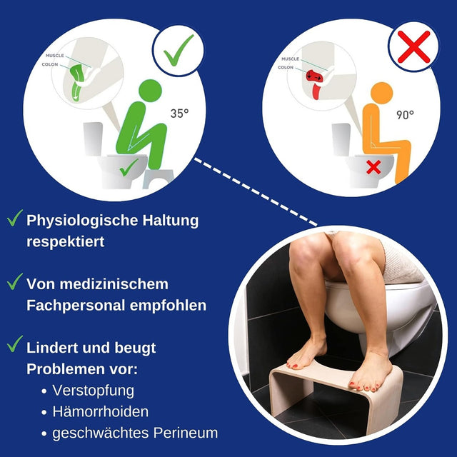 Toilettenhocker Holz Natur