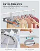 Kleiderbügel Kunststoff 50er Set Non Slip Grau