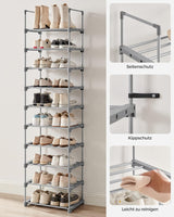 Schuhregal Schuhschrank 10 Ebenen