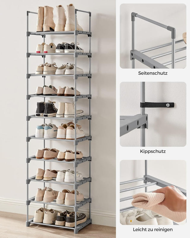 Schuhregal Schuhschrank 10 Ebenen