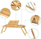 Laptopständer Notebooktisch Klappbar Bambus