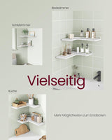 L-förmiges Eckregal Wandregal 2er Set Weiss