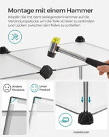 Freigehege Kunststoff Laufstall Kleintiere Weiss von Songmics