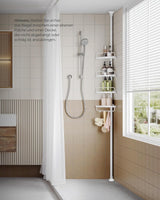 Duschregal höhenverstellbar mit 4 Ablagen weiss