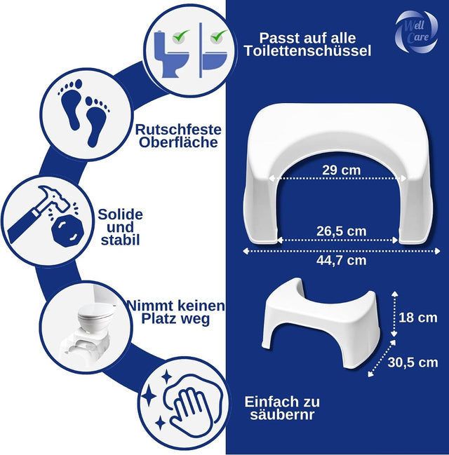 Toilettenhocker Weiss