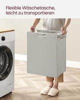 Wäschekorb mit Ablage, cremeweiss-mattweiss von Songmics