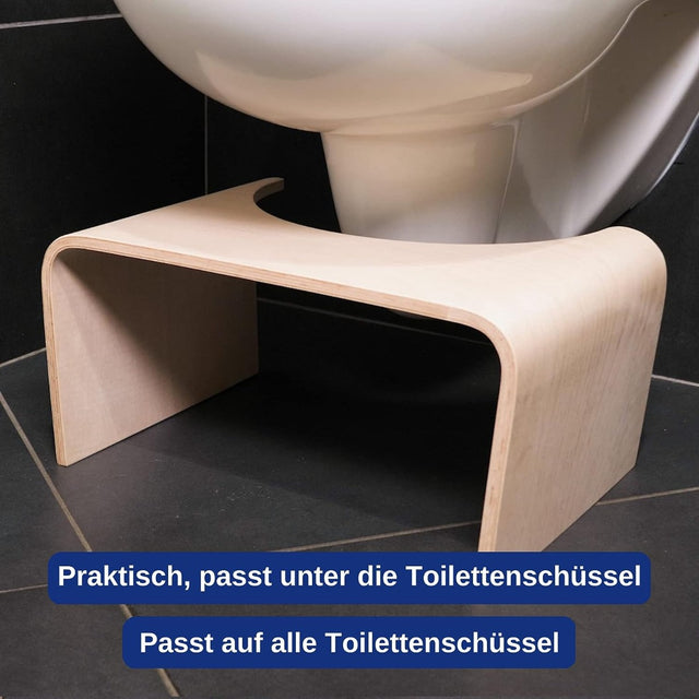 Toilettenhocker Holz Natur