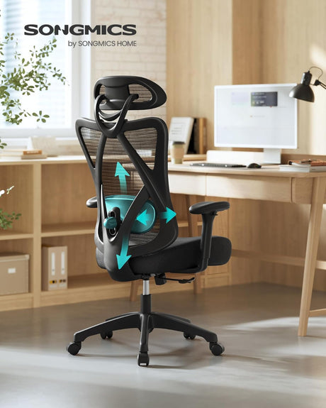 Bürostuhl Ergonomisch Computerstuhl Höhenverstellbar Schwarz