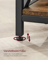 Couchtisch Höhenverstellbar Stauraum X-Streben Vintagebraun von Songmics