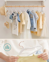 Kleiderbügel Kinder Samt 50er Set Weiss