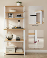 Küchenregal Standregal Mikrowellenregal Stahlrahmen Rustikal Goldeiche