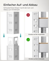 Schwerlastregal mit Stahlgestell, bis 650 kg, silbern von Songmics