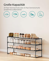 Schuhregal 3 Ebenen Schuh-Organizer Stapelbar