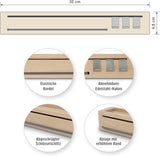 mon.key Schlüsselbrett und Brillenhalter grey