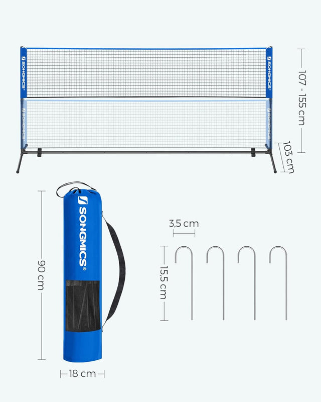 Badminton Netz Set 4 Meter Portabel