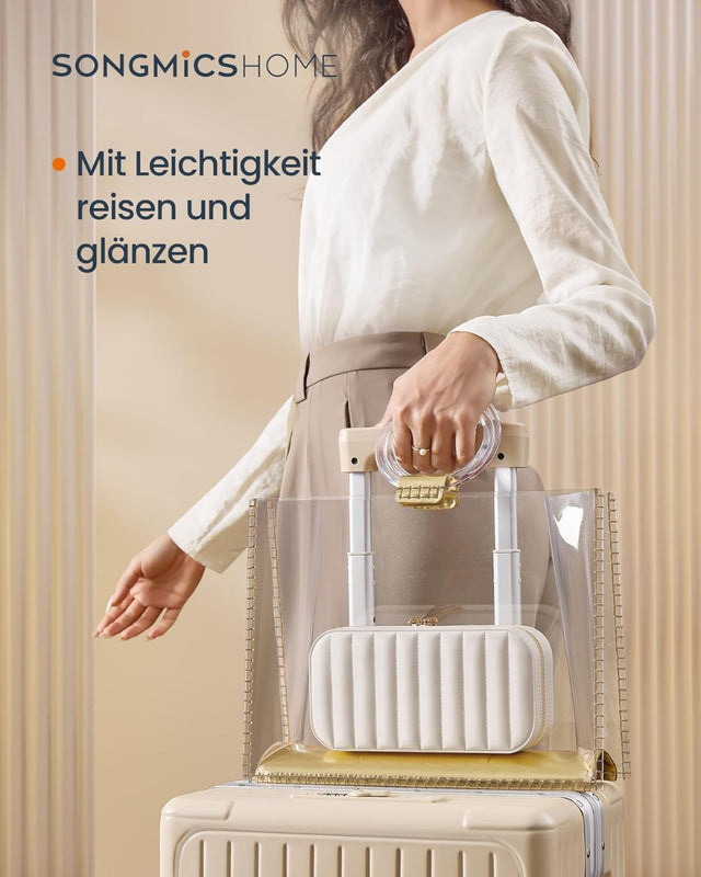 Schmuckkästchen Box für Reise mit Spiegel Rechteckig