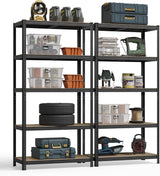 Schwerlastregale Stahlgestell Verstellbare Ablagen,  50 x 100 x 200 cm, Schwarz