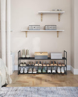 Schuhregal 3 Ebenen Schuh-Organizer Stapelbar