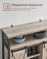 Sideboard Landhausstil Verstellbare Ablagen Wohnzimmer Greige