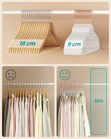 Kleiderbügel Samt 30er Set Weiss