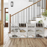 Schuhboxen Stapelbare Organizer Kunststoff Transparent