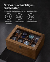 Uhrenbox Uhrenkasten 8 Fächer