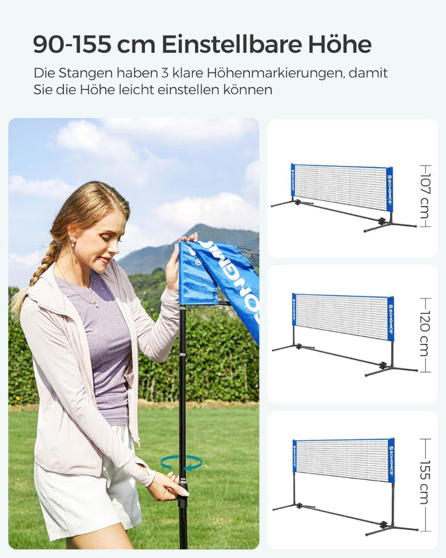 Badminton Netz Set 4 Meter Portabel