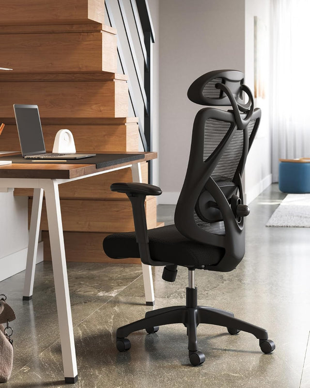 Bürostuhl Ergonomisch Computerstuhl Höhenverstellbar Schwarz