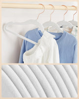 Kleiderbügel Kinder Samt 50er Set Weiss