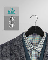 Kleiderbügel Holz 20er Set Einkerbungen im Schulterbereich Schwarz