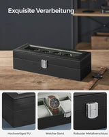 Uhren Aufbewahrung Box für 6 Uhren Schwarz