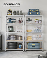 Schwerlastregal 2er Set mit Stahlgestell silbern von Songmics