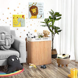 Wäschekorb Wäschesammler 2 Fächer Bambus 100l