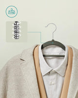 Kleiderbügel Samt 20er Set Silber-Grau