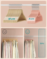 Kleiderbügel Samt 50er Set Hellrosa