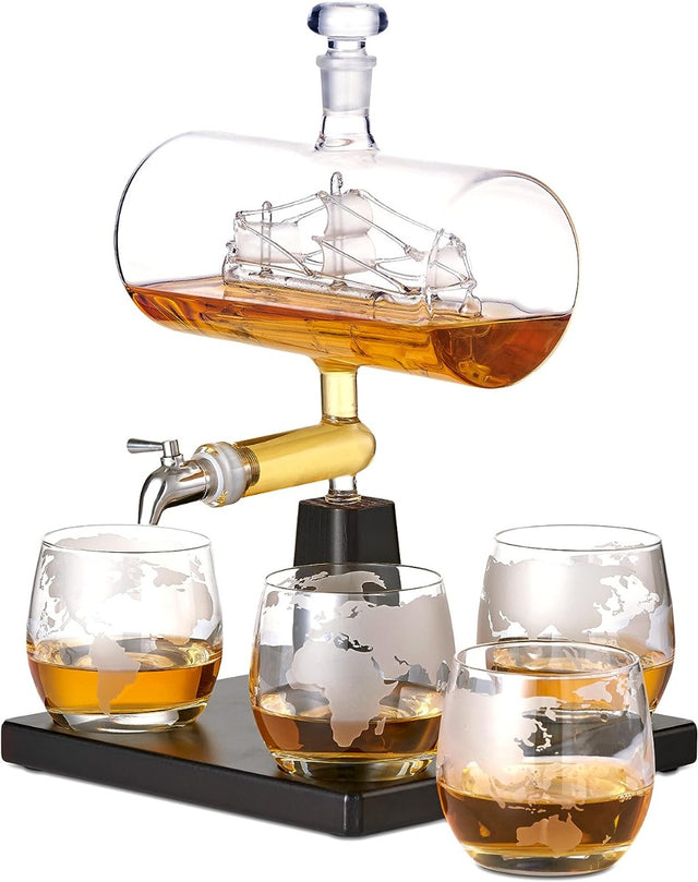 Whisky Gläser & Dekanter Schiff