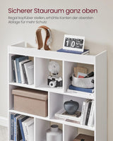 Bücherregal 8 Fächer Horizontal Wohnzimmer Weiss von Songmics