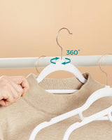 Kleiderbügel Samt 30er Set Weiss